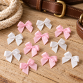 Pretty Little Sew On Neckrope Bows - Pink And White - Pack Of 8