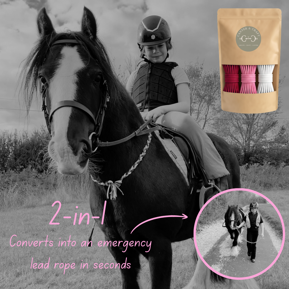 Heart Horse DIY 2-in-1 Neck Rope & Lead Rope Kit