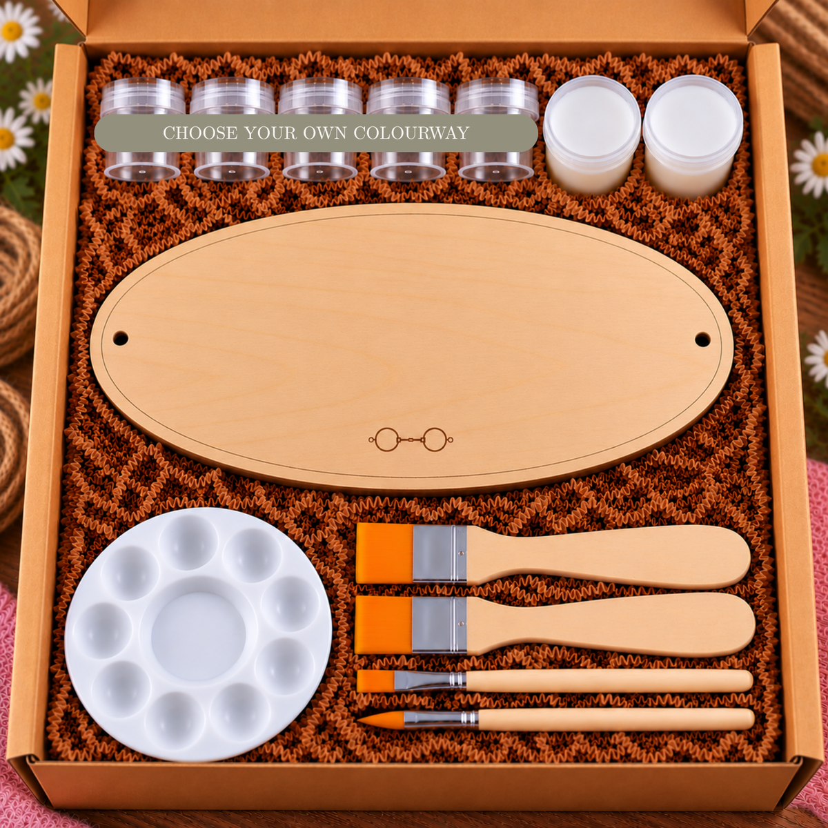 Oval - DIY Paint Your Own Stable Name Plate Kit