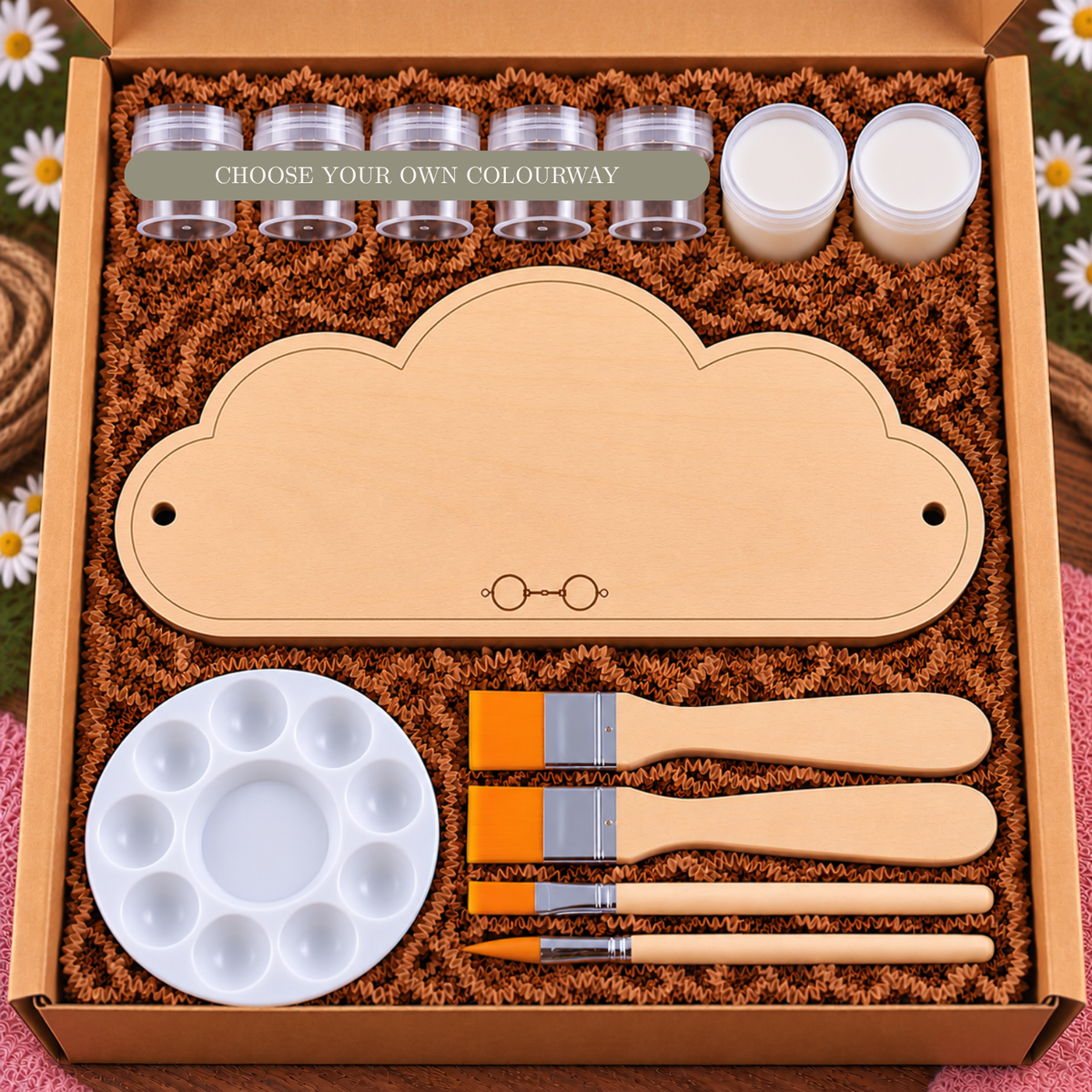Cloud - DIY Paint Your Own Stable Name Plate Kit