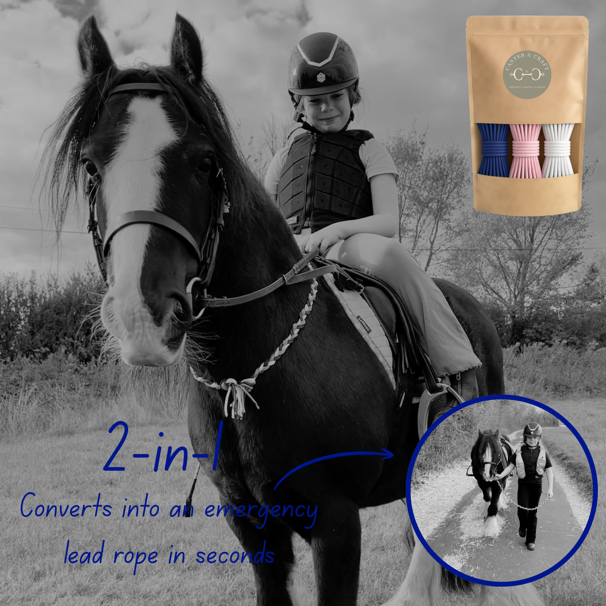 Polo Pink DIY 2-in-1 Neck Rope & Lead Rope Kit