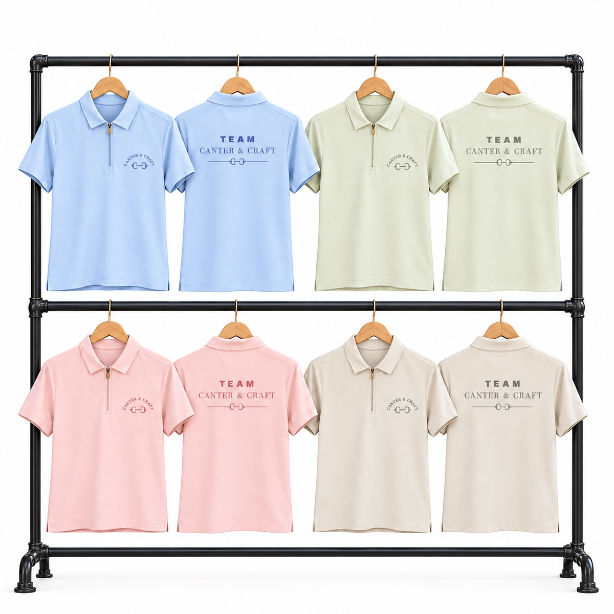 Team Coloured Quarter-Zip Polos